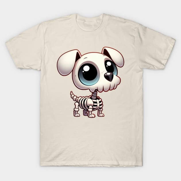 Cute Dog Skeleton T-Shirt by Dmytro